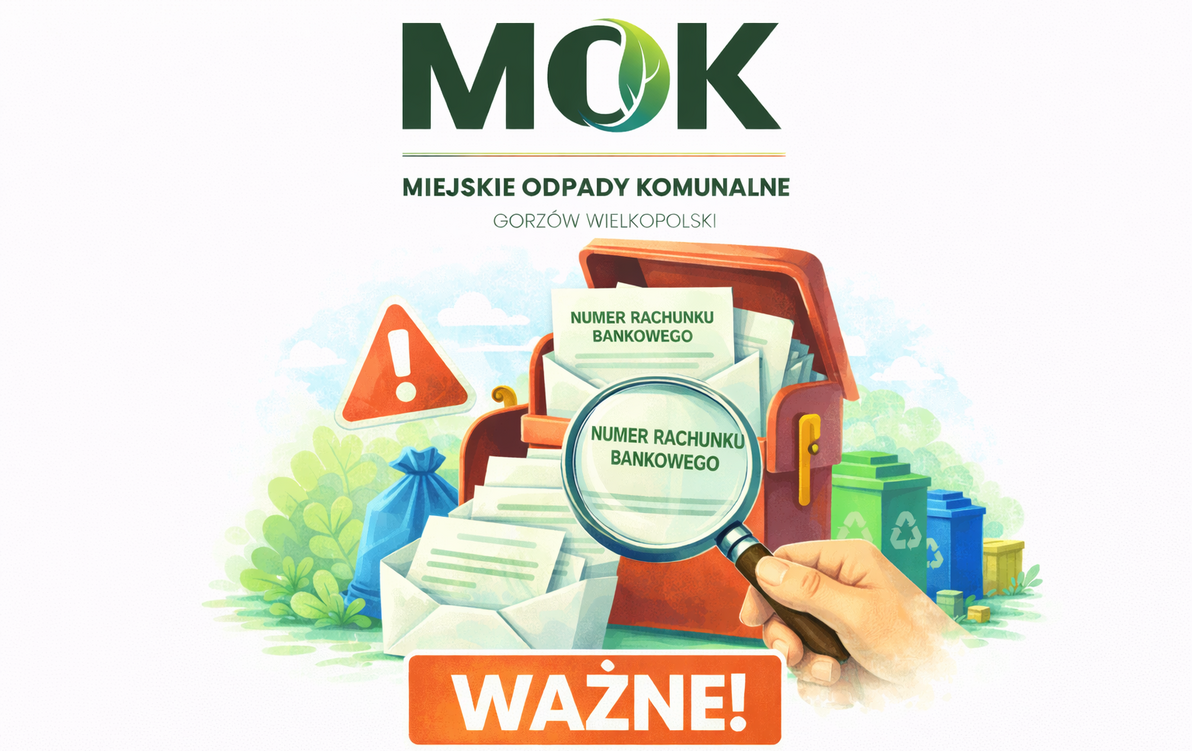 Zdjęcie do Opłaty za odpady. Informacja o numerach kont jednostki Miejskie Odpady Komunalne