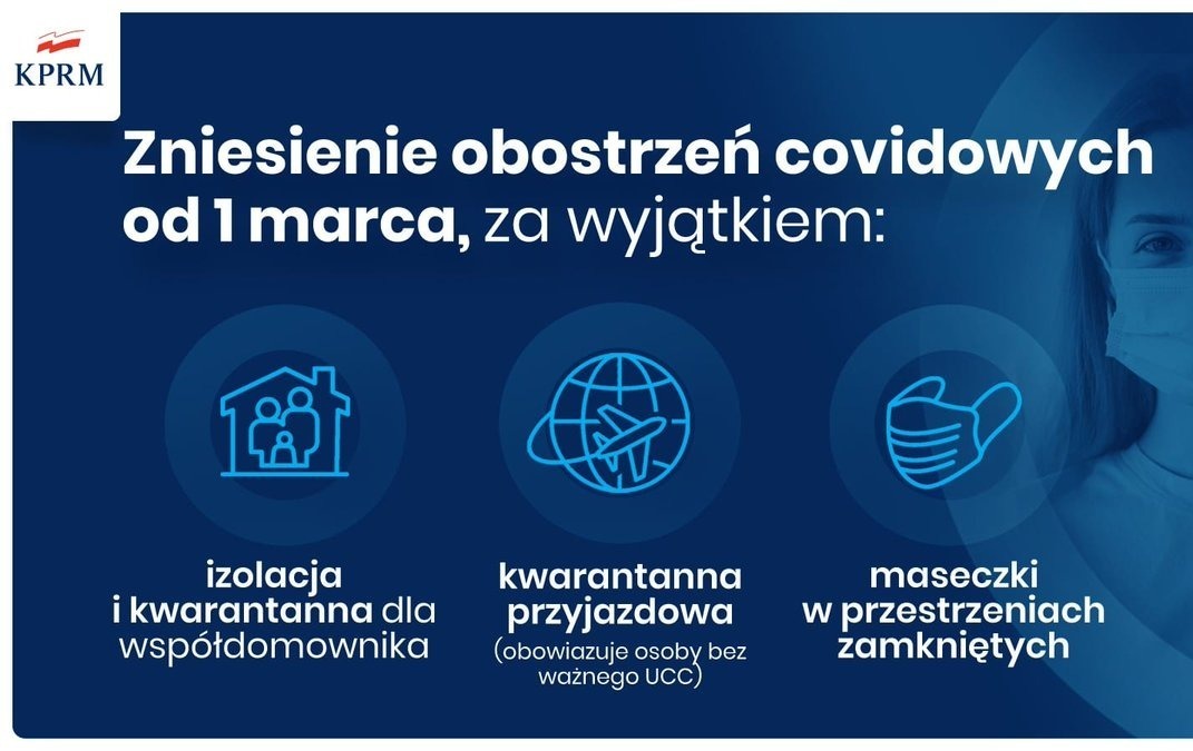 Zdjęcie do Zniesienie obostrzeń, maseczki zostają
