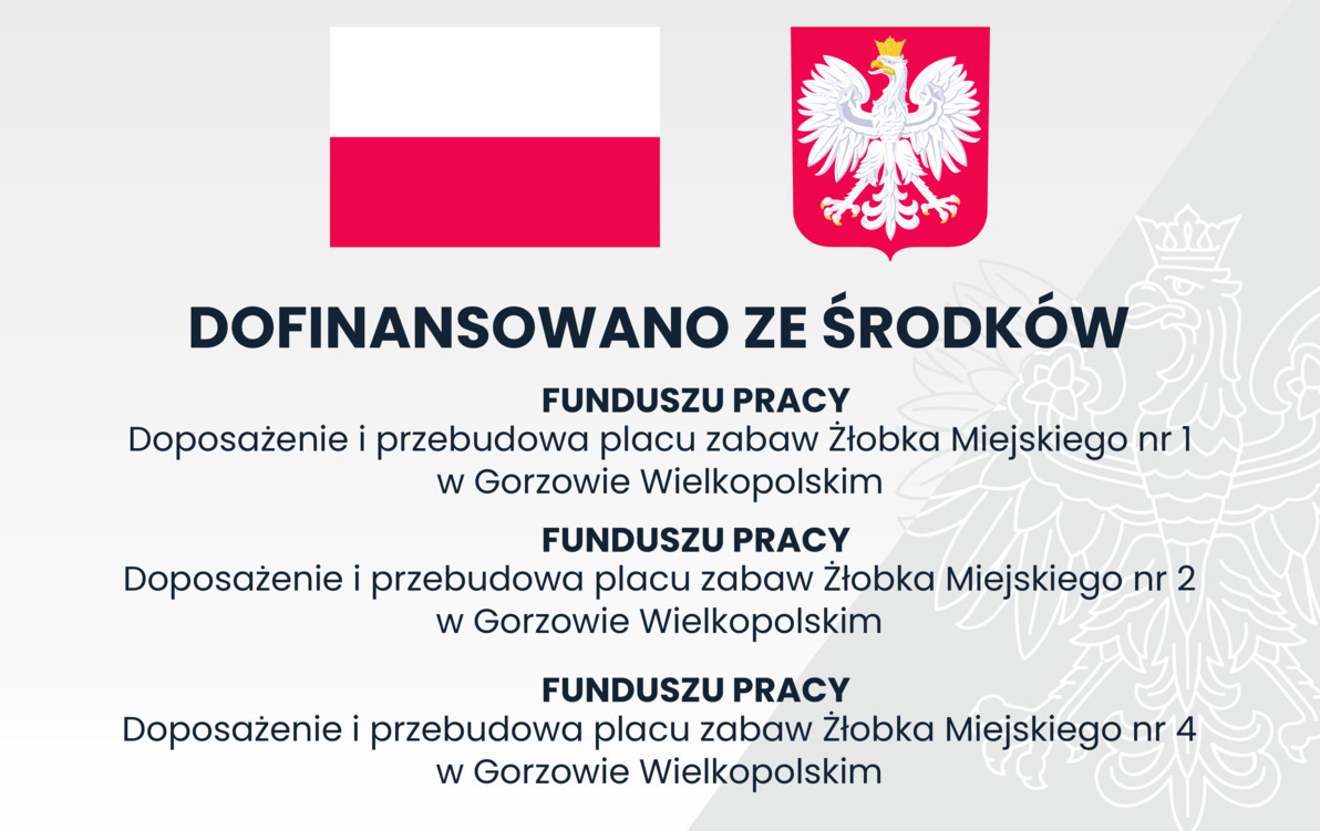 Zdjęcie do Przebudowa i doposażenie 3 plac&oacute;w zabaw przy Żłobkach Miejskich w ramach resortowego Programu &bdquo;Aktywne Place Zabaw&rdquo; 2025
