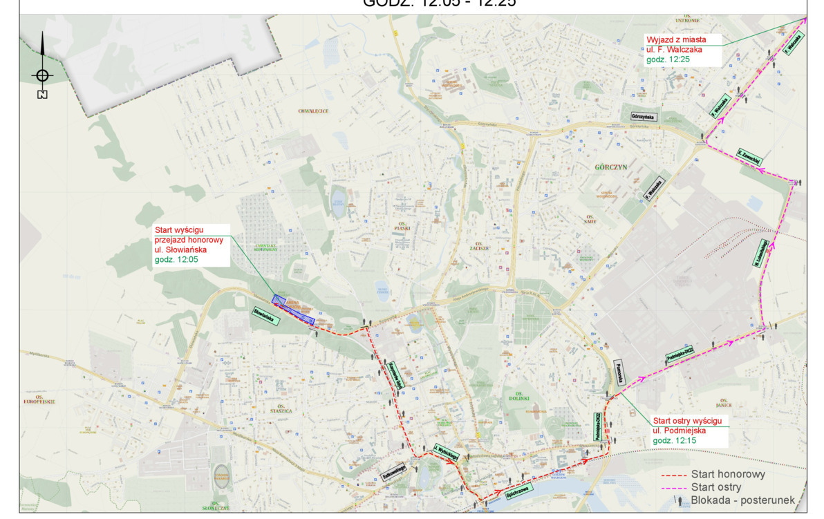 Zdjęcie do Utrudnienia związane z 83. Tour de Pologne UCI WorldTour &ndash; III etap Gorz&oacute;w Wlkp. &ndash; Zielona G&oacute;ra 