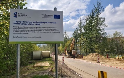 Zdjęcie do Trwa realizacja projektu: Zagospodarowanie w&oacute;d opadowych na terenie Miasta Gorzowa Wlkp. &ndash; Etap I