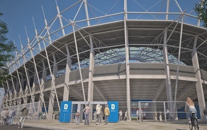 Zdjęcie do Wyłaniają się kształty przyszłego stadionu piłkarskiego w Gorzowie