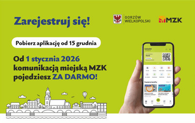 Zdjęcie do 15 grudnia uruchamiamy aplikację Karty Miejskiej &bdquo;GORZ&Oacute;W #StądJestem&rdquo;