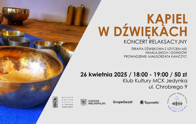 Zdjęcie do Koncert relaksacyjny &bdquo;Kąpiel w dźwiękach&rdquo;