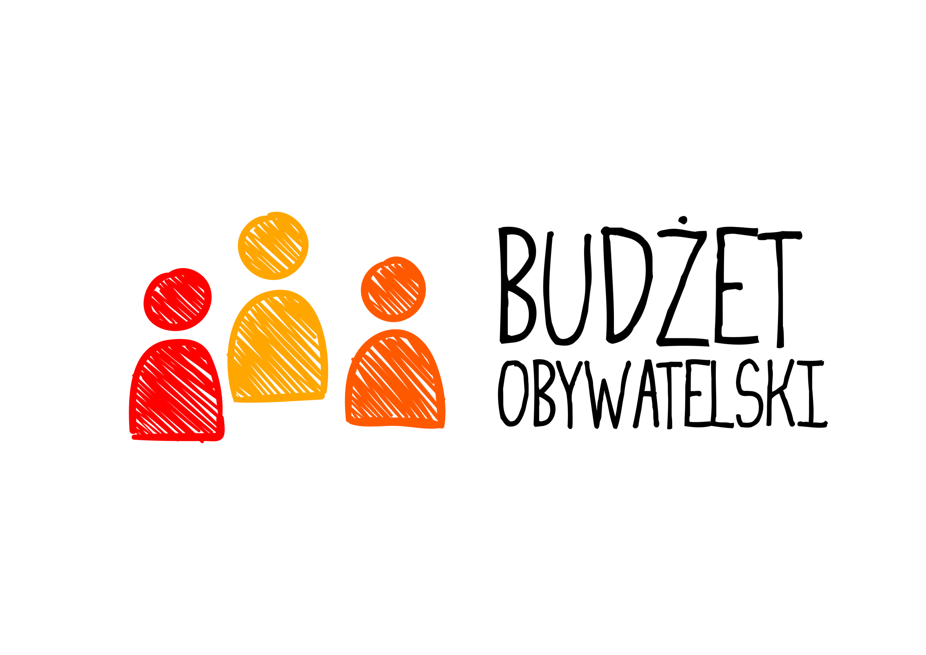 logo budżet obywatelski kolorowe postacie 