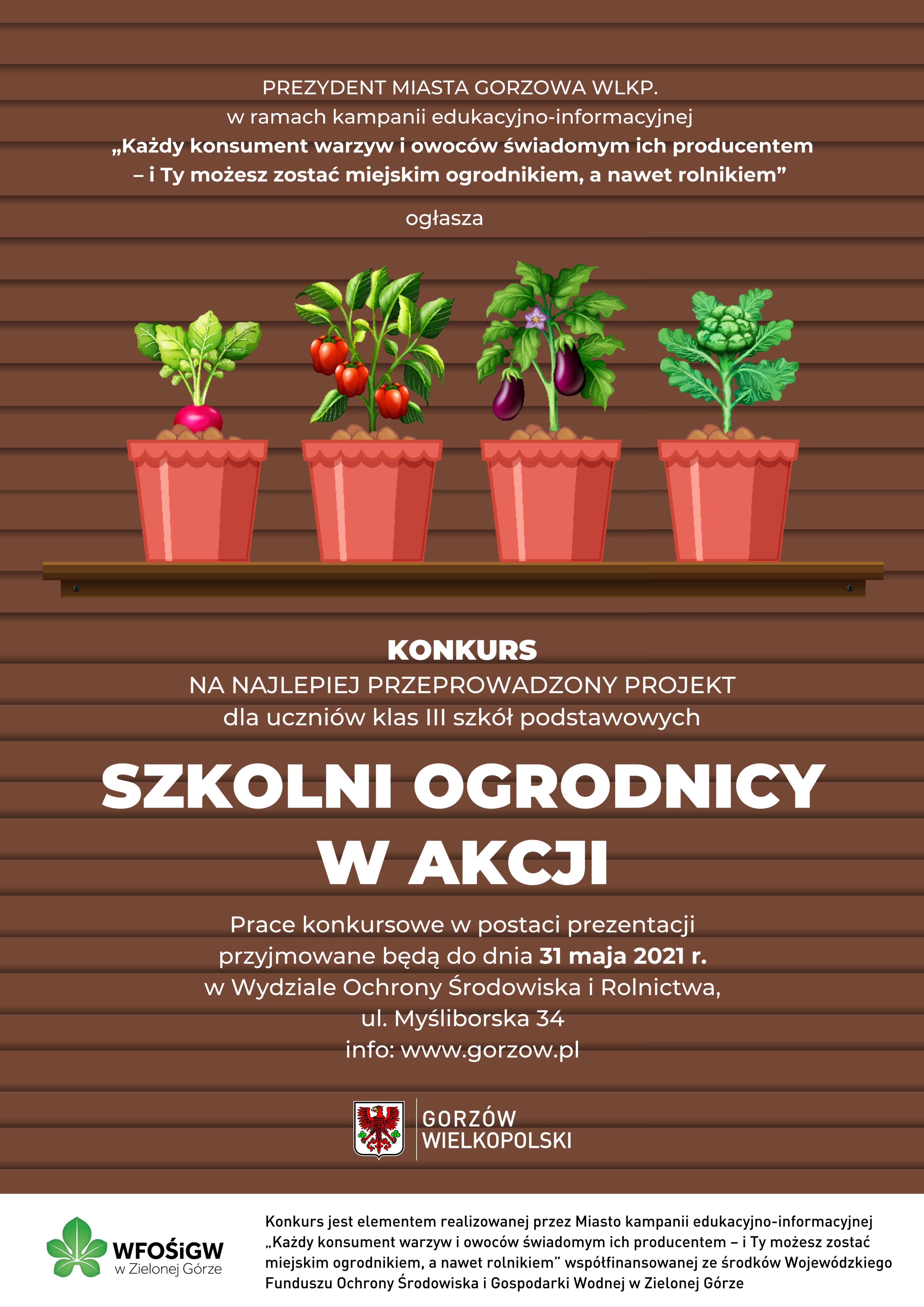 Szkolni ogrodnicy w akcji - plakat Szkolni ogrodnicy w akcji - plakat