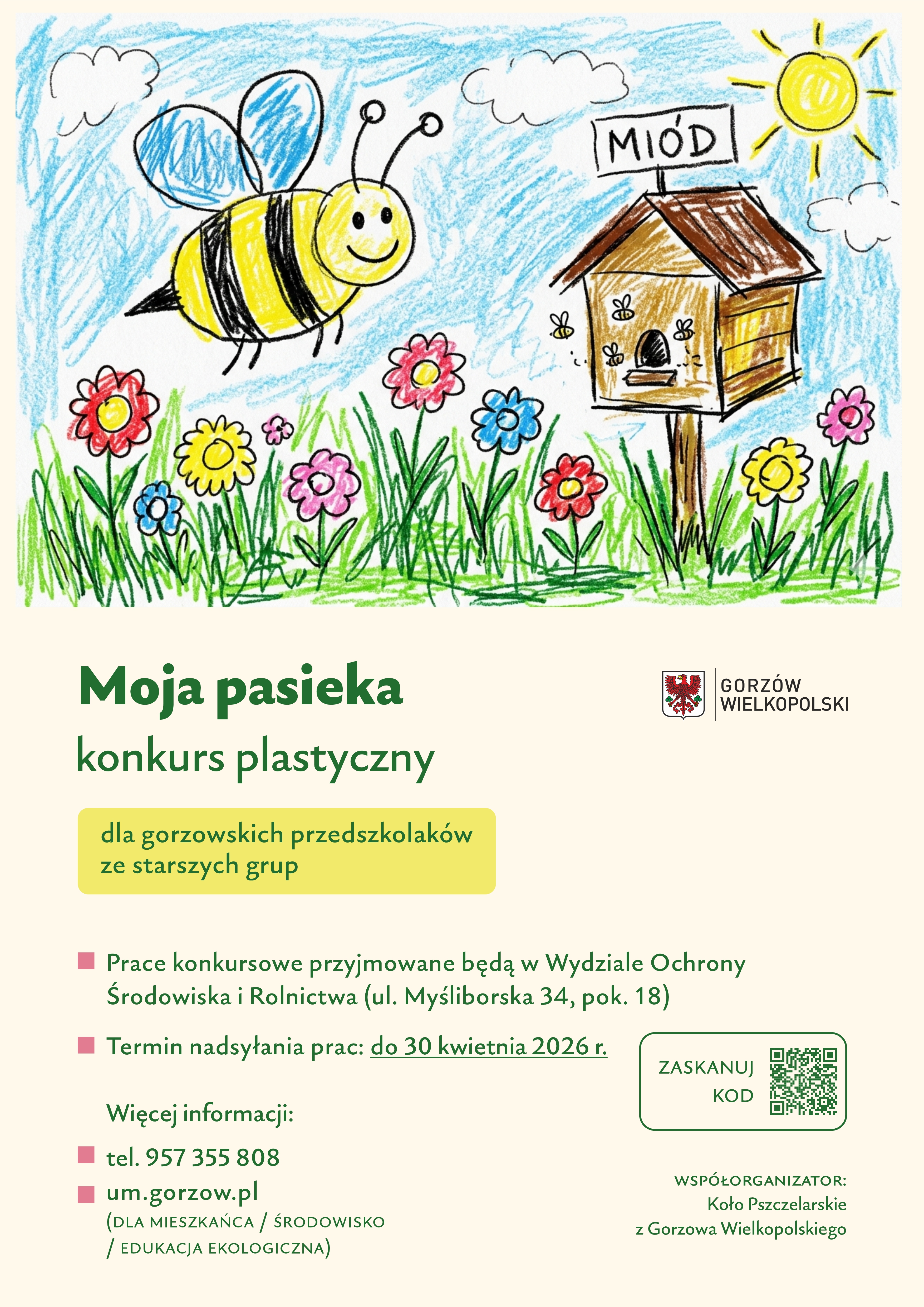 Plakat konkursu "Moja pasieka"
